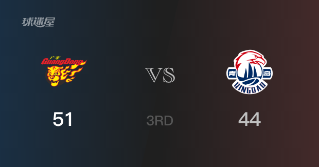 广东以51-44领先青岛,结束三节